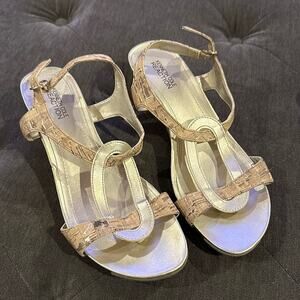 Kenneth Cole cork wedges size 8